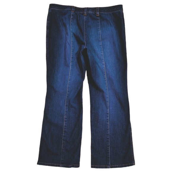 Talbots Petites Jeans Wmn's Sz 12P Stretch Denim Straight Leg Mid Rise Dark Wash - Picture 5 of 11